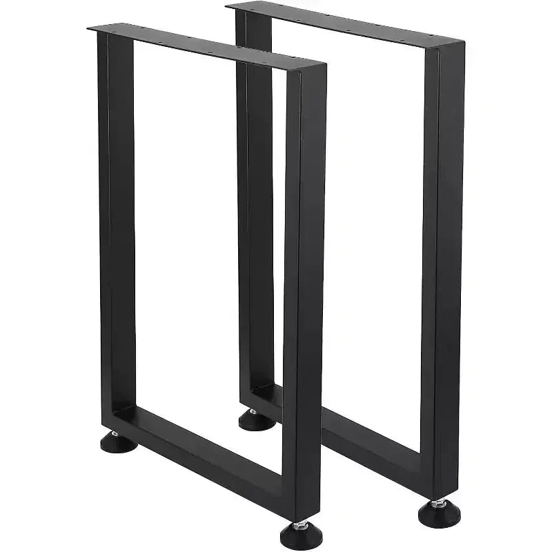 Set of 2 Black Metal Table Legs, Industrial Style Furniture Legs for Dining Tables, Coffee Tables, Durable and Modern Support for Home and Office