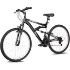 hykolity Mountain Bike 26 inch Sport Bicycle 18 Speed Mtb Cycling for Adult Men Women Age 14+ Outdoor Sport Bikes Black Dual Full Suspension Bicycle