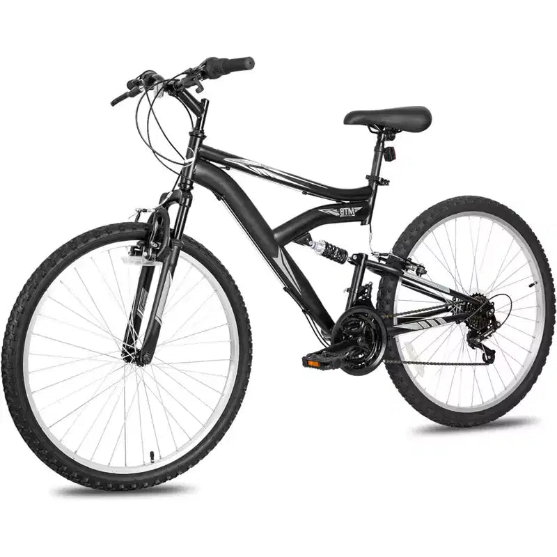 hykolity Mountain Bike 26 inch Sport Bicycle 18 Speed Mtb Cycling for Adult Men Women Age 14+ Outdoor Sport Bikes Black Dual Full Suspension Bicycle