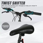 hykolity 27,5 pollici Mountain Bike MTB Bicicletta da Esterno Ciclismo 18 Velocità Bici Sportive Trail Fuoristrada Full Suspension per Adulti Uomo Unisex Nero