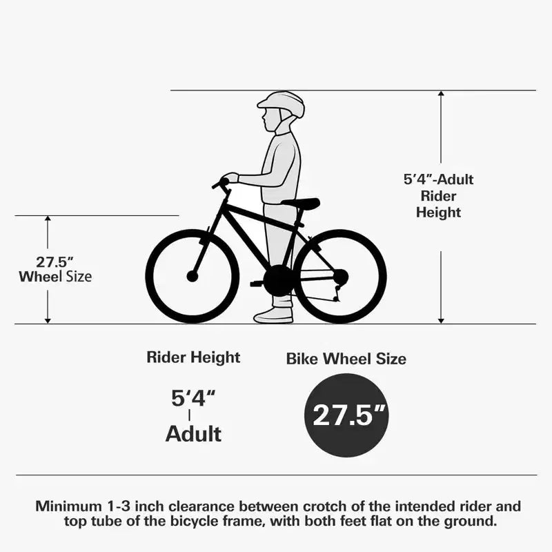 hykolity 27,5 pollici Mountain Bike MTB Bicicletta da Esterno Ciclismo 18 Velocità Bici Sportive Trail Fuoristrada Full Suspension per Adulti Uomo Unisex Nero