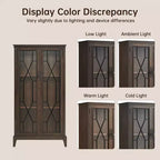 Elegant Finish Sideboard Buffet Cabinet with Adjustable Feet and Anti-Tip Device - Perfect Storage Solution for Dining Room or Living Area