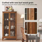 Elegant Finish Sideboard Buffet Cabinet with Adjustable Feet and Anti-Tip Device - Perfect Storage Solution for Dining Room or Living Area