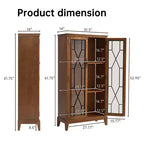 Elegant Finish Sideboard Buffet Cabinet with Adjustable Feet and Anti-Tip Device - Perfect Storage Solution for Dining Room or Living Area