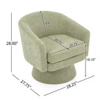 Christopher Knight Home Aether Contemporary 360 Swivel Chenille Upholstered Chair with Cushion