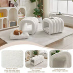 Hyleory Sgabello Poggiapiedi Facile da Collegare, Adatto agli Animali Domestici - Panca da Letto 2-in-1 e Tunnel Gioco con 2 Cuscinetti Rimovibili