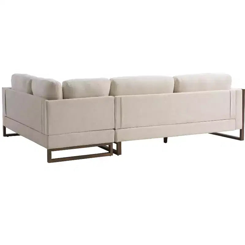 Christopher Knight Home Iansan 104'' 5-Seater Modern Rubberwood Upholstered L-Shaped Sectional Sofa