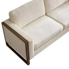 Christopher Knight Home Iansan 104'' 5-Seater Modern Rubberwood Upholstered L-Shaped Sectional Sofa