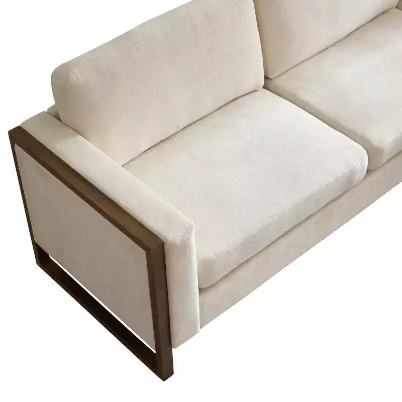 Christopher Knight Home Iansan 104'' 5-Seater Modern Rubberwood Upholstered L-Shaped Sectional Sofa