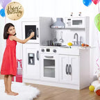 Cucina Giocattolo per Bambini, Set da Cucina in Legno con 20 Accessori per Utensili da Cucina, Set di Utensili da Cucina in Legno per Gioco di Imitazione
