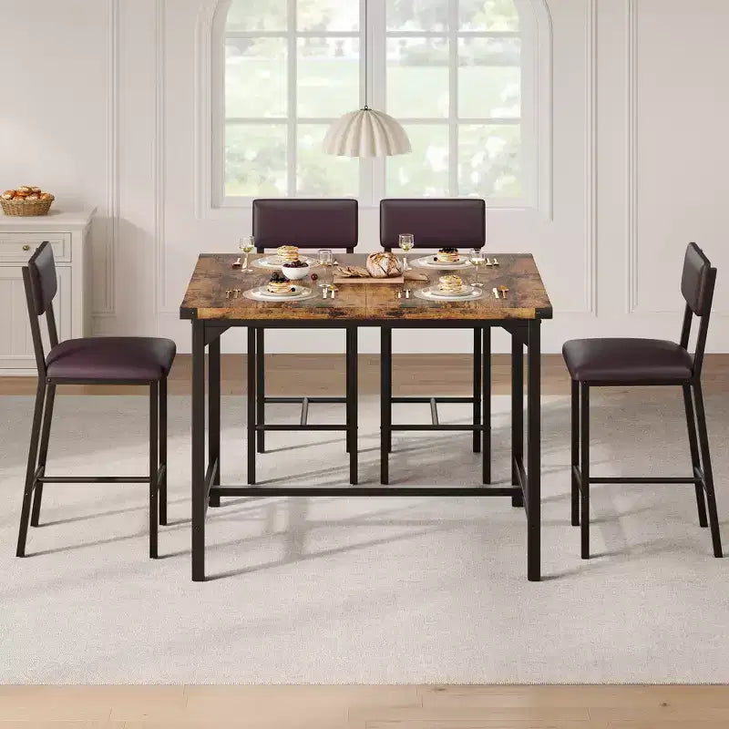 Bar Dining Table Set, Modern Dining Furniture, Dining Room Furniture, Durable Construction, Space-Saving Design
