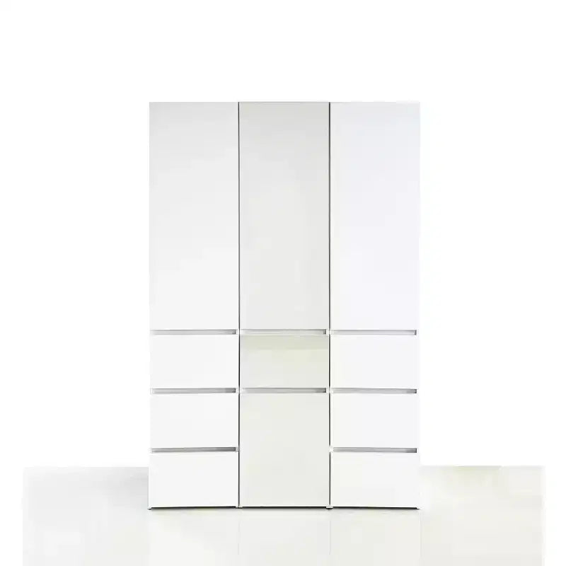 HomeStock 70,9 pollici H x 17,72 pollici L Sistema di armadi in composito di legno bianco per archiviazione universale con contenitori