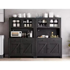 Freestanding Kitchen Pantry Cabinet with Drawers and Hutch, Adjustable Shelves and Microwave Stand, 63-Inch Tall Storage Unit for Dining Rooms