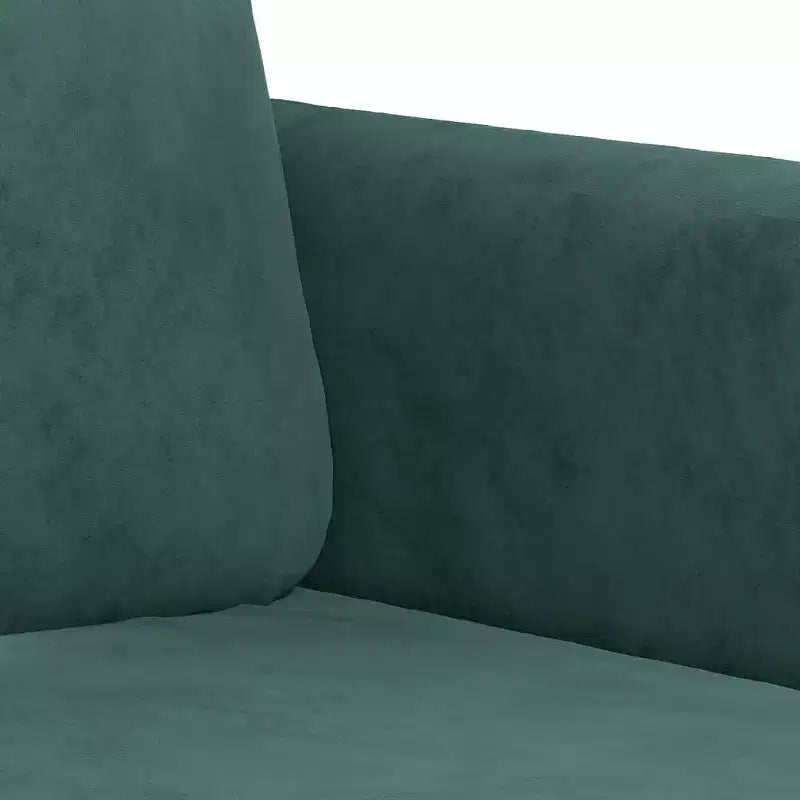 vidaXL 3-Piece Dark Green Velvet Sofa Set - Sturdy Metal/Plywood Frame, Comfortable Foam Filled Seating for Living Room