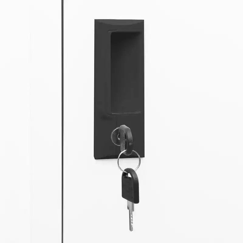vidaXL White Steel Locker Cabinet - Ample Storage Space, Air Vents, Lockable Doors, Name Tag Holders, Easy Assembly
