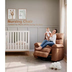 27 Oversized Recliner Chairs with Heat and Massage-360 Swivel Lazy Recliner Chair for Adults- Manual Rocking Chair with Remote Control for Living