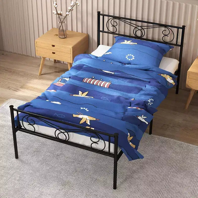 Acekool Metal Platform Bed - 12 Storage Full Size