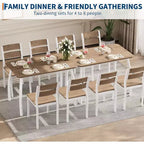 5-Piece Dining Table Set for 4, Modern Kitchen Table and 4 Chairs, Space-Saving Metal Frame, for Small Apartment, Dining Room