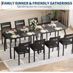 5-Piece Dining Table Set for 4, Modern Kitchen Table and 4 Chairs, Space-Saving Metal Frame, for Small Apartment, Dining Room