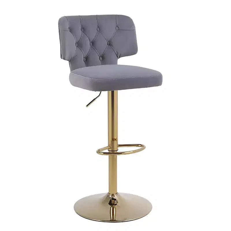 2pcs Bar Stools Modern Counter Height Bar Stools with Back Upholstered Swivel Adjustable Barstools for Kitchen Island Restaurant Emerald