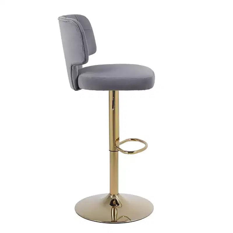 2pcs Bar Stools Modern Counter Height Bar Stools with Back Upholstered Swivel Adjustable Barstools for Kitchen Island Restaurant Emerald