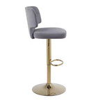 2pcs Bar Stools Modern Counter Height Bar Stools with Back Upholstered Swivel Adjustable Barstools for Kitchen Island Restaurant Emerald
