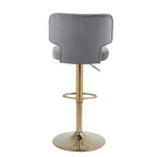2pcs Bar Stools Modern Counter Height Bar Stools with Back Upholstered Swivel Adjustable Barstools for Kitchen Island Restaurant Emerald