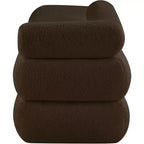 Meridian Furniture,Kennedy Faux Shearling Teddy Fabric Bench