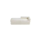 Meridian Furniture,Kennedy Faux Shearling Teddy Fabric Bench
