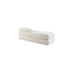 Meridian Furniture,Kennedy Faux Shearling Teddy Fabric Bench