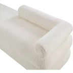 Meridian Furniture,Kennedy Faux Shearling Teddy Fabric Bench
