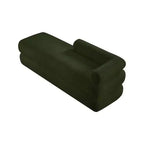 Meridian Furniture,Kennedy Faux Shearling Teddy Fabric Bench