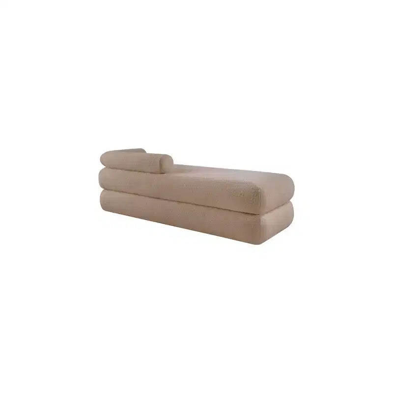 Meridian Furniture,Kennedy Faux Shearling Teddy Fabric Bench