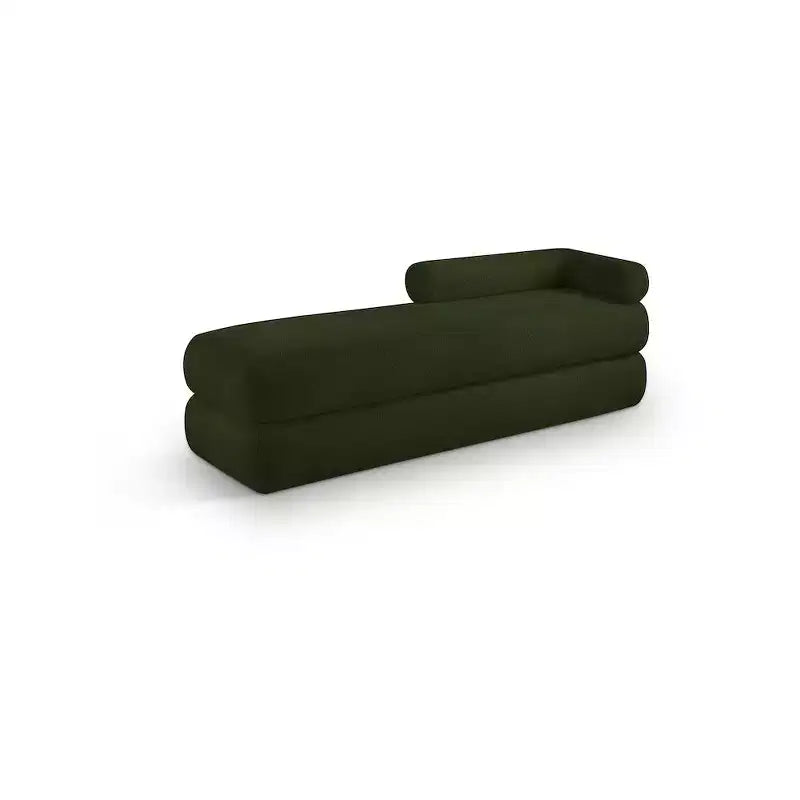 Meridian Furniture,Kennedy Faux Shearling Teddy Fabric Bench