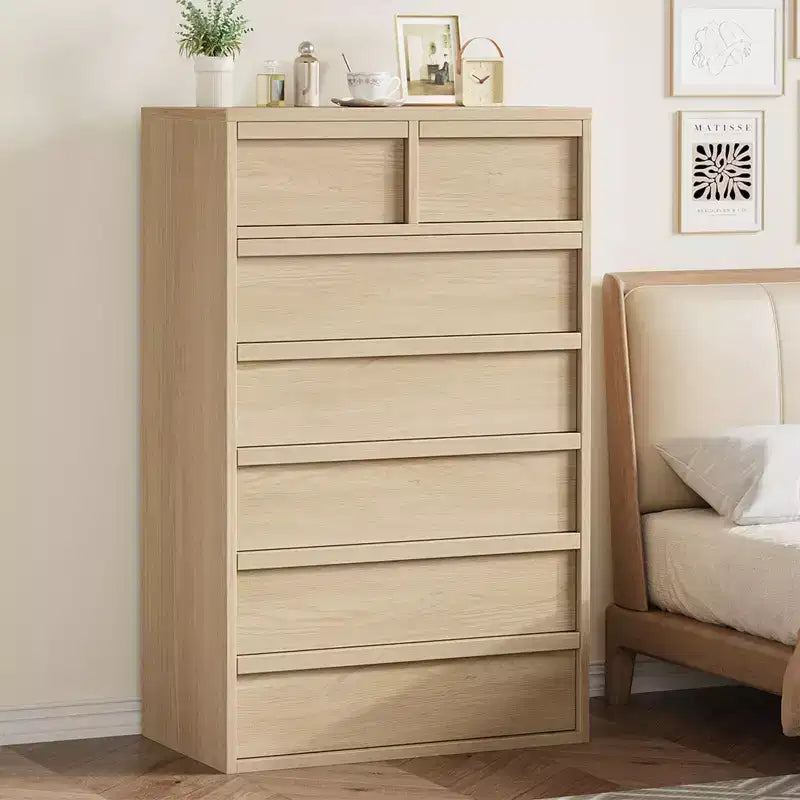 7 Drawer Dresser for Bedroom, Modern Double Dresser Organizer with 7 Drawers Large Storage, Wooden Chest of Drawers for Bedroom, Living Room, Nursery