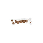 Meridian Furniture,Pavilion Cream Boucle Fabric Bench