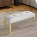 MAYEERTY Upholstered Tufted Bench, Fabric End of Bed Bench