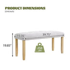 MAYEERTY Upholstered Tufted Bench, Fabric End of Bed Bench