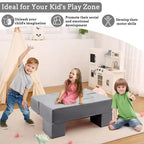 GustoWave Modular Kids Couch 6 Pcs, Foam Play Sofa Set with Detachable Cushions, Convertible Soft Couch for Toddlers and Kids