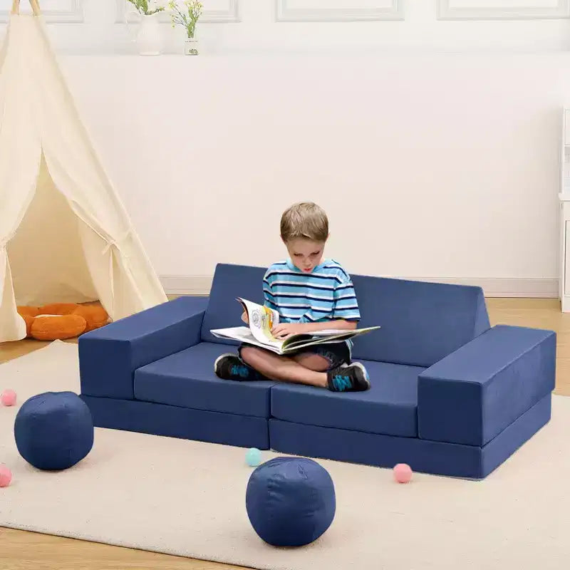 GustoWave Kids Couch 12PCS, Modular Kids Play Couch for Inspiring Child Creativity, Toddler Couch Child Sectional Sofa