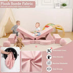 GustoWave Kids Couch 12PCS, Modular Kids Play Couch for Inspiring Child Creativity, Toddler Couch Child Sectional Sofa