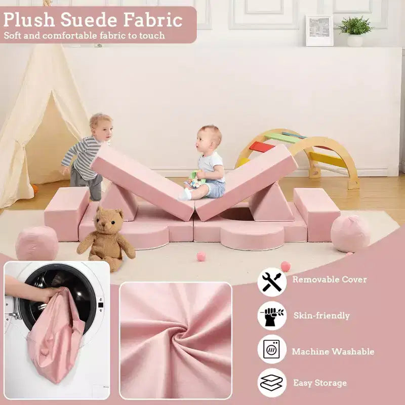 GustoWave Kids Couch 12PCS, Modular Kids Play Couch for Inspiring Child Creativity, Toddler Couch Child Sectional Sofa
