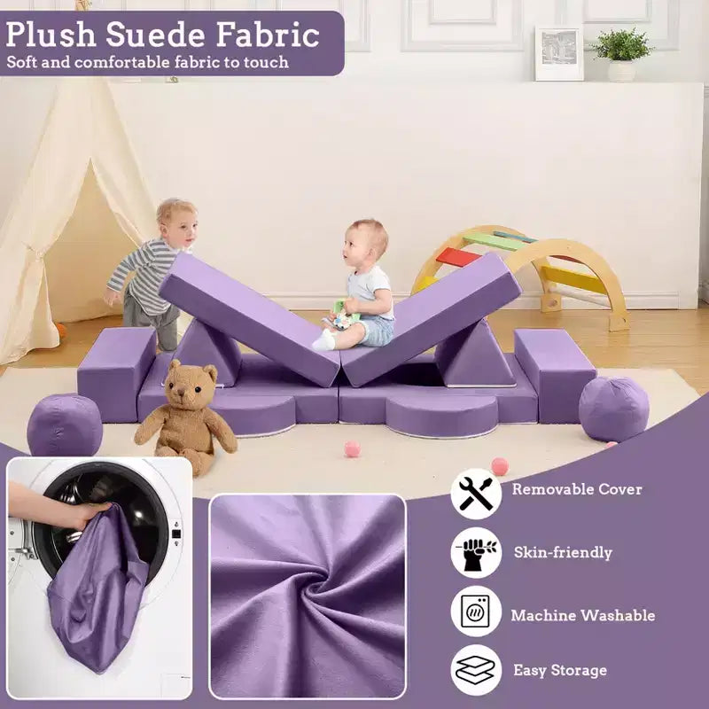 GustoWave Kids Couch 12PCS, Modular Kids Play Couch for Inspiring Child Creativity, Toddler Couch Child Sectional Sofa