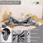 GustoWave Kids Couch 12PCS, Modular Kids Play Couch for Inspiring Child Creativity, Toddler Couch Child Sectional Sofa