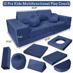 GustoWave Kids Couch 12PCS, Modular Kids Play Couch for Inspiring Child Creativity, Toddler Couch Child Sectional Sofa
