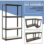 Acekool 4-Tier Adjustable Metal Garage Shelving Unit, Boltless Assembly Storage Rack, Heavy Duty Steel Shelves for Kitchen, Garage, or Workshop