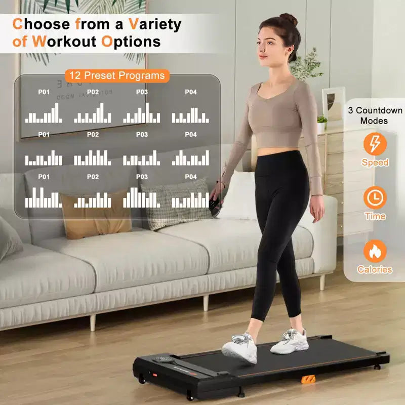 Tapis roulant Costway da scrivania 2,5 HP con telecomando, display LED e 12 programmi preimpostati