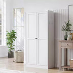 Okak 61 Armadio da dispensa da cucina autoportante, mobile contenitore regolabile con 4 ripiani, armadietto in metallo resistente per sala da pranzo/soggiorno