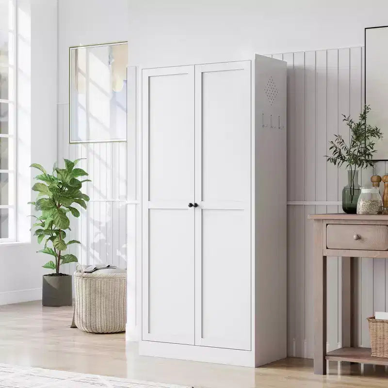 Okak 61 Armadio da dispensa da cucina autoportante, mobile contenitore regolabile con 4 ripiani, armadietto in metallo resistente per sala da pranzo/soggiorno