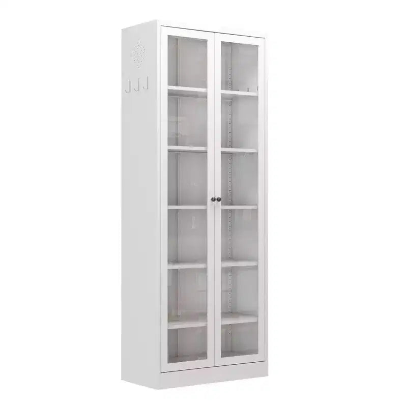 Okak 61 Armadio da dispensa da cucina autoportante, mobile contenitore regolabile con 4 ripiani, armadietto in metallo resistente per sala da pranzo/soggiorno